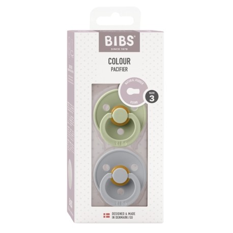 BIBS Colour - 2-pakning,  Str. 3 (18+ md.), Rund - Lateks,