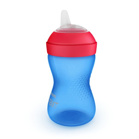 Philips Avent, Kopp med bitsäker drickpip,  Blå/röd, Ålder 9m+