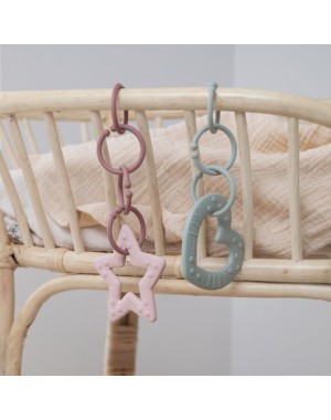 Bibs Baby Bitie,  Bitring, Star, Blush