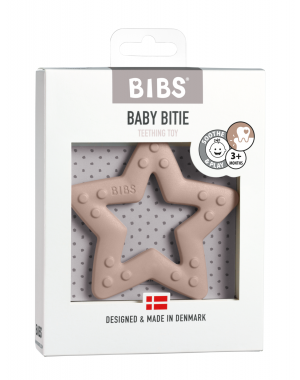 Bibs Baby Bitie,  Bitring, Star, Blush