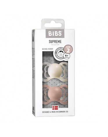BIBS Supreme - 2 pack,  Storlek 2 (6+ m), Symmetrisk - Latex,