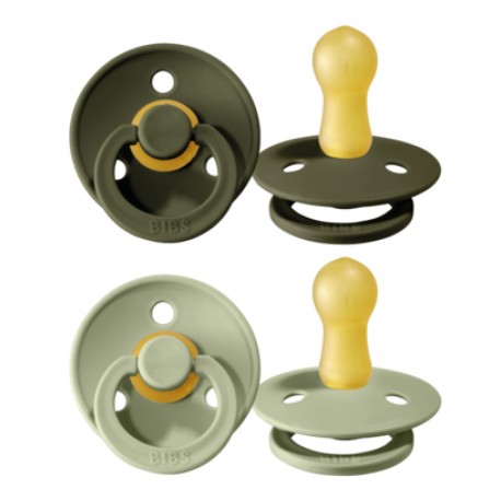 BIBS Colour - 2 pack, Storlek 2 (6+ mån.), Rund - Latex