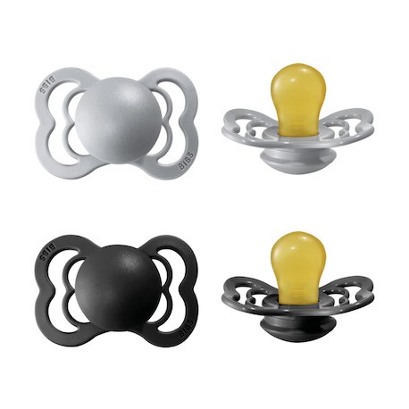 BIBS Supreme - 2 pack,  Storlek 1 (0-6m), Symmetrisk - Latex,