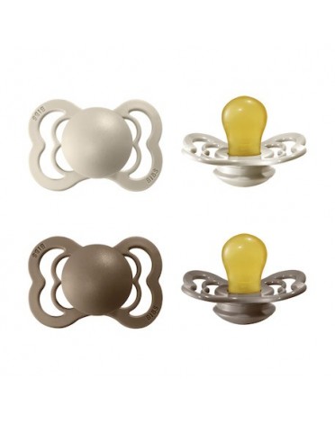 BIBS Supreme - 2 pack,  Storlek 1 (0-6m), Symmetrisk - Latex,