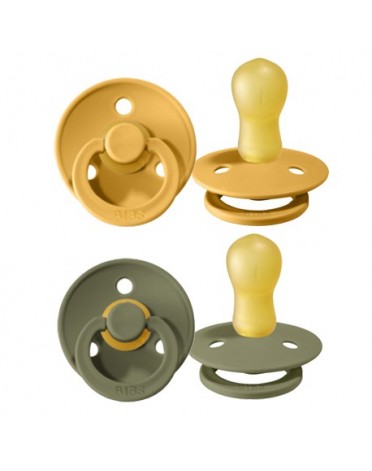 BIBS Colour - 2 pack,  Storlek 3 (18+ mån.), Rund - Latex,