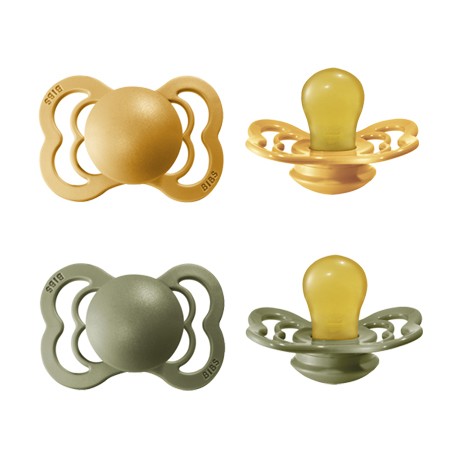 BIBS Supreme - 2 pack,  Storlek 1 (0-6m), Symmetrisk - Latex,