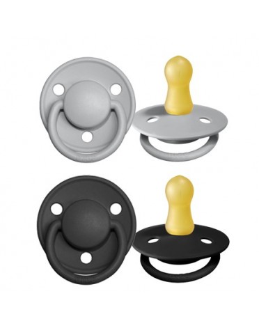 BIBS De Lux - 2 pack,  Storlek 1 (0-6 mån.), Rund - Latex,