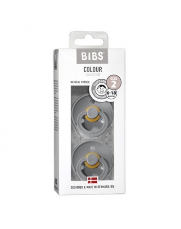 BIBS Colour - 2 pack, Storlek 2 (6+ mån.), Rund - Latex