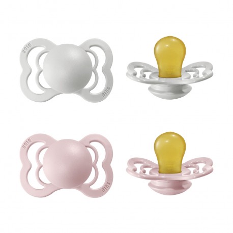 BIBS Supreme - 2 pack,  Storlek 1 (0-6m), Symmetrisk - Latex,