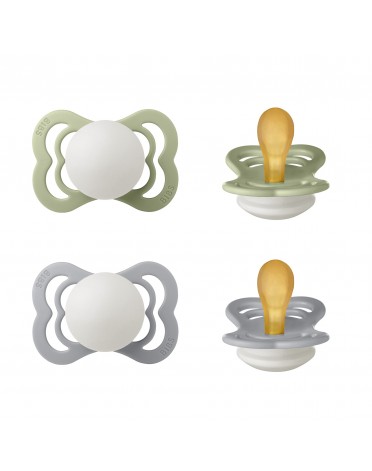 BIBS Supreme - 2 pack,  Storlek 1 (0-6m), Symmetrisk - Latex,