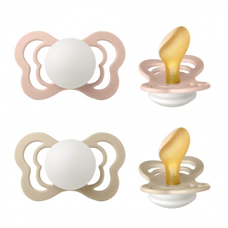 BIBS Couture - 2 pack,  Storlek 2 (6+ m), Ortodontisk - Latex,