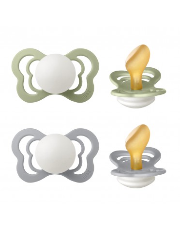BIBS Couture - 2 pack,  Storlek 2 (6+ m), Ortodontisk - Latex,