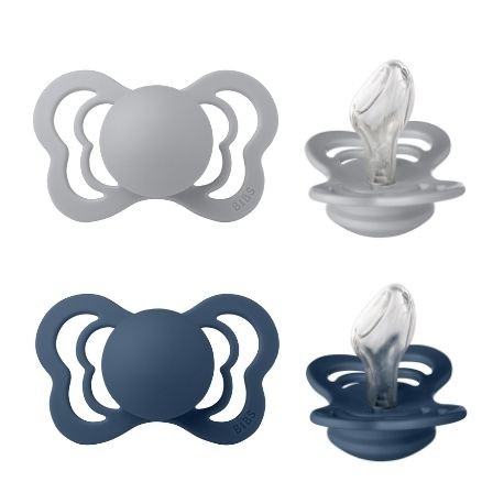 BIBS Couture - 2 pack,  Storlek 2 (6+ m), Ortodontisk - Silikon,