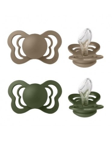 BIBS Couture - 2 pack,  Storlek 2 (6+ m), Ortodontisk - Silikon,