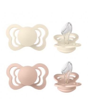 BIBS Couture - 2 pack,  Storlek 2 (6+ m), Ortodontisk - Silikon,