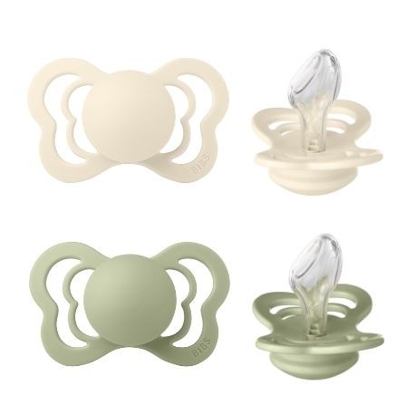 BIBS Couture - 2 pack,  Storlek 2 (6+ m), Ortodontisk - Silikon,