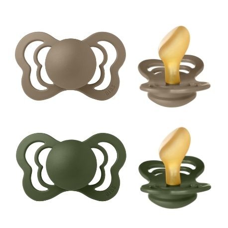 BIBS Couture - 2 pack,  Storlek 2 (6+ m), Ortodontisk - Latex,