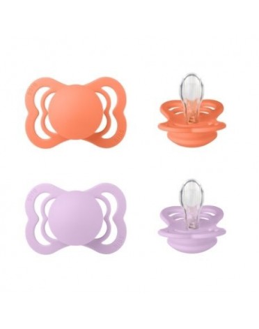 BIBS Supreme - 2 pack,  Storlek 1 (0-6m), Symmetrisk - Silikon