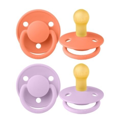 BIBS De Lux - 2 pack,  Storlek 1 (0-6 mån.), Rund - Latex,