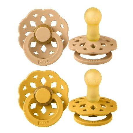 BIBS Boheme - 2 pack, Storlek 2 (6+ mån.), Rund - Latex,
