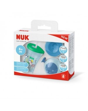 NUK  Learn-to-drink kopp, Green,  6+m