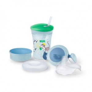 NUK  Learn-to-drink kopp, Green,  6+m