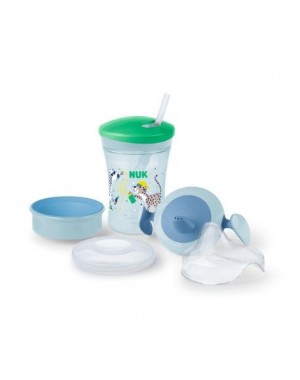 NUK  Learn-to-drink kopp, Green,  6+m