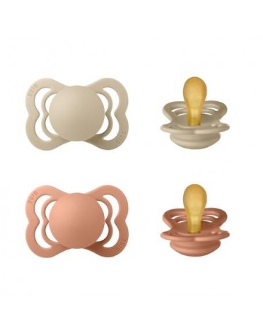 BIBS Supreme - 2 pack,  Storlek 1 (0-6m), Symmetrisk - Latex,