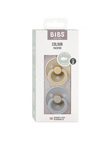 BIBS Colour 2-pack, Storlek 2 (6+mån), Symmetrisk - Latex