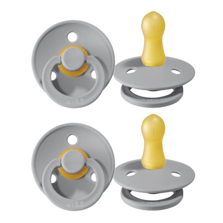 BIBS Colour - 2 pack,  Storlek 1 (0-6 mån.), Rund - Latex,