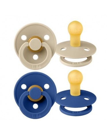 BIBS Colour - 2 pack,  Storlek 1 (0-6 mån.), Rund - Latex,