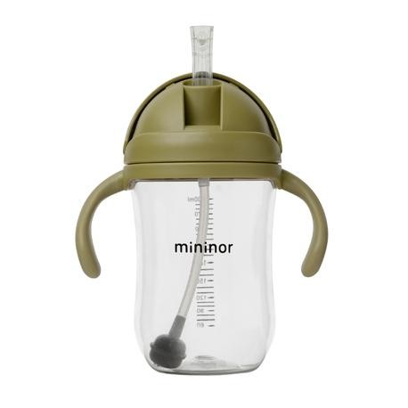 MININOR, Flaska med sugrör - läckagesäker, 330 ml, Moss Grön MININOR, Flaska med sugrör - läckagesäker, 330 ml, Moss Grön