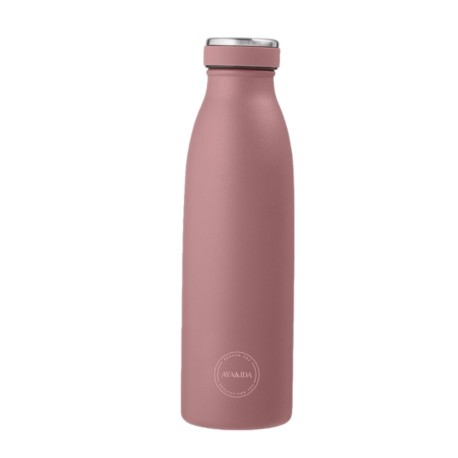 Aya&Ida,  Drinking Bottle, Vattenflaska med lock, 500 ml, Ash Rose