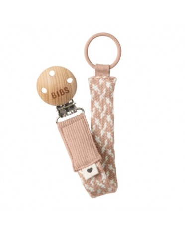 BIBS Paci Braid,  Napphållare, Blush / Ivory