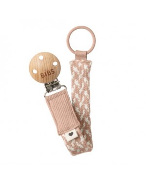 BIBS Paci Braid,  Napphållare, Blush / Ivory