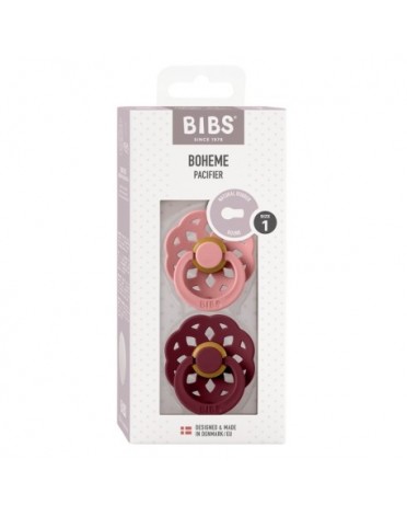 BIBS Boheme - 2 pack,  Str. 1 (0-6 mån.), Rund - Latex,