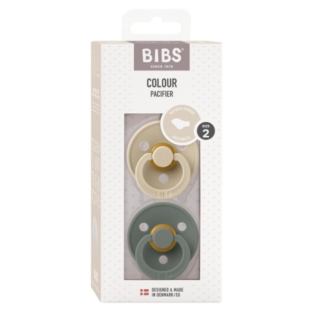 BIBS Colour 2-pack, Storlek 2 (6+mån), Ortodontisk - Latex