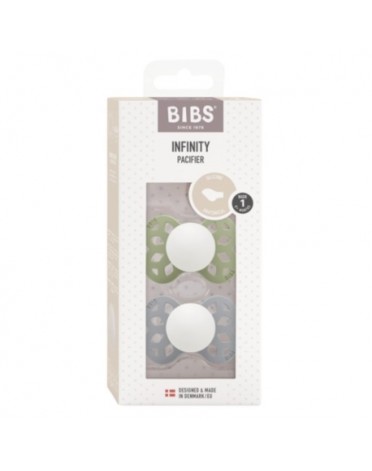 BIBS Infinity 2-pack, Storlek 1 (0-6 m), Anatomisk - Silikon