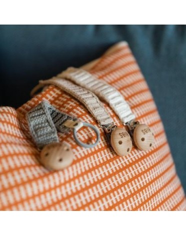 BIBS Paci Braid,  Napphållare, Cloud