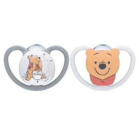 NUK Space Disney, Storlek 1 (0-6 mån.), Anatomisk-Silikon, 2-pack