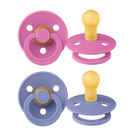 BIBS Colour - 2 pack, Storlek 2 (6+ mån.), Rund - Latex