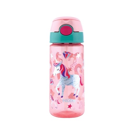 Nüby, Glittrig dricksflaska med sugrör, 3 år, Pink