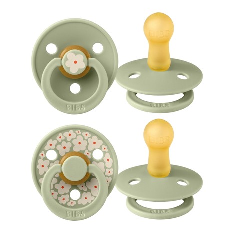 BIBS Studio Line - 2 pack,  Storlek 2 (6+ mån.), Rund - Latex,