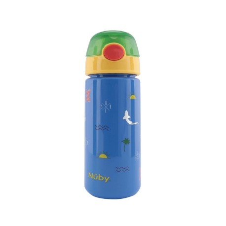 Nüby, Glittrig dricksflaska med sugrör, 3 år, Blue Nüby, Glittrig dricksflaska med sugrör, 3 år, Blue