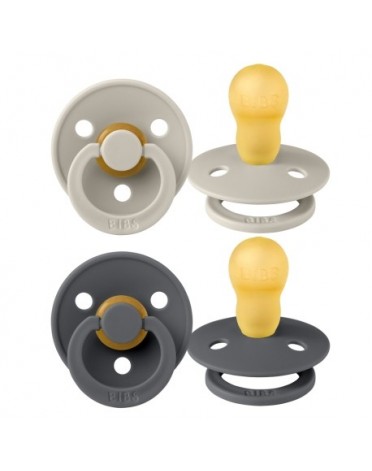 BIBS Colour - 2 pack,  Storlek 3 (18+ mån.), Rund - Latex,