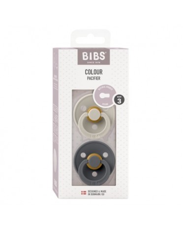 BIBS Colour - 2 pack,  Storlek 3 (18+ mån.), Rund - Latex,