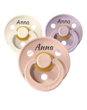 BIBS Colour, Size 1 (0-6 m), Round - Latex, Personalised dummies
