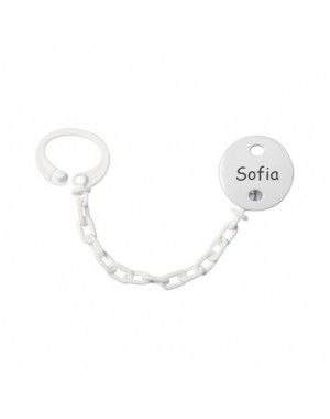 Personalised dummy clip, Round, Several colours available