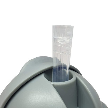 MININOR,  Bottle with straw - leak-proof, 220 ml,  Grey