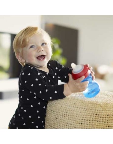 Philips Avent, Sippy cup with bite-proof spout,  Blue/red, Age 9m+